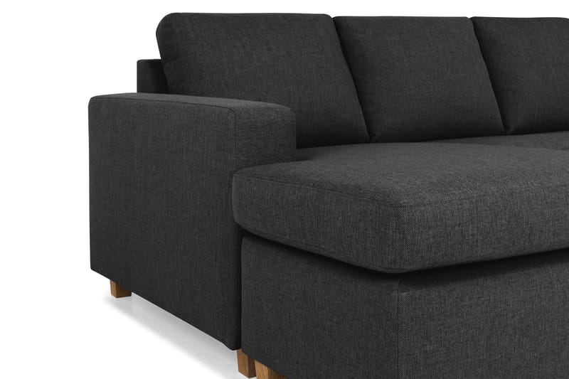 Crazy 5-sits Högervänd U-formad X-Large Soffa med Divan och Schäslong i Tyg - Antracit - Möbler - Vardagsrum - Soffor - U-soffor
