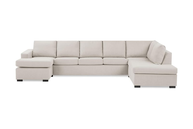 Crazy 5-sits Högervänd U-formad X-Large Soffa med Divan och Schäslong i Tyg - Beige - Möbler - Vardagsrum - Soffor - U-soffor