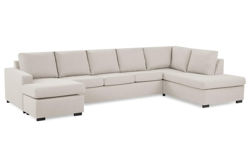 Crazy 5-sits Högervänd U-formad X-Large Soffa med Divan och Schäslong i Tyg - Beige - Möbler - Vardagsrum - Soffor - U-soffor