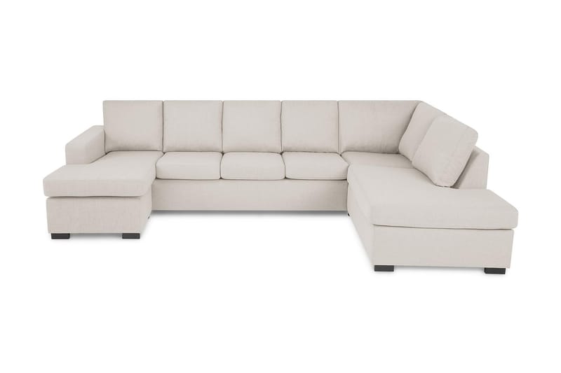 Crazy 5-sits Högervänd U-formad X-Large Soffa med Divan och Schäslong i Tyg - Beige - Möbler - Vardagsrum - Soffor - U-soffor