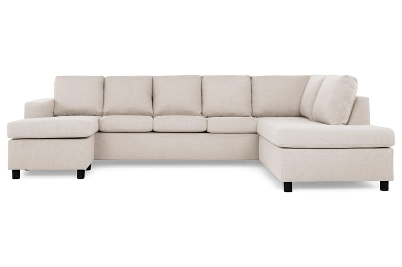 Crazy 5-sits Högervänd U-formad X-Large Soffa med Divan och Schäslong i Tyg - Beige - Möbler - Vardagsrum - Soffor - U-soffor