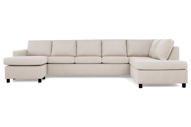 Crazy 5-sits Högervänd U-formad X-Large Soffa med Divan och Schäslong i Tyg - Beige - Möbler - Vardagsrum - Soffor - U-soffor