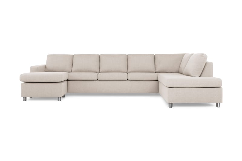 Crazy 5-sits Högervänd U-formad X-Large Soffa med Divan och Schäslong i Tyg - Beige - Möbler - Vardagsrum - Soffor - U-soffor