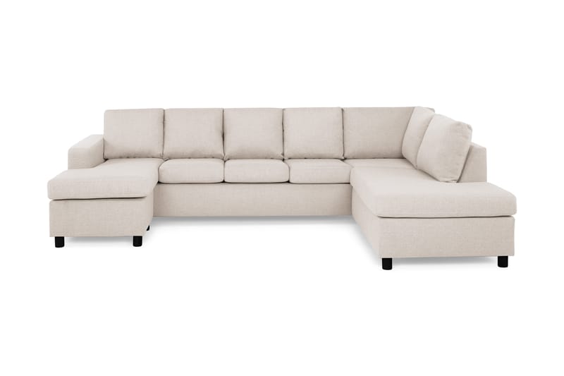 Crazy 5-sits Högervänd U-formad X-Large Soffa med Divan och Schäslong i Tyg - Beige - Möbler - Vardagsrum - Soffor - U-soffor
