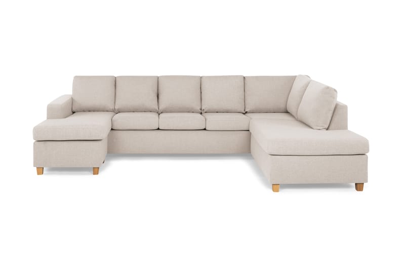 Crazy 5-sits Högervänd U-formad X-Large Soffa med Divan och Schäslong i Tyg - Beige - Möbler - Vardagsrum - Soffor - U-soffor
