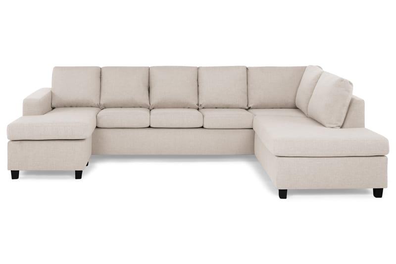 Crazy 5-sits Högervänd U-formad X-Large Soffa med Divan och Schäslong i Tyg - Beige - Möbler - Vardagsrum - Soffor - U-soffor