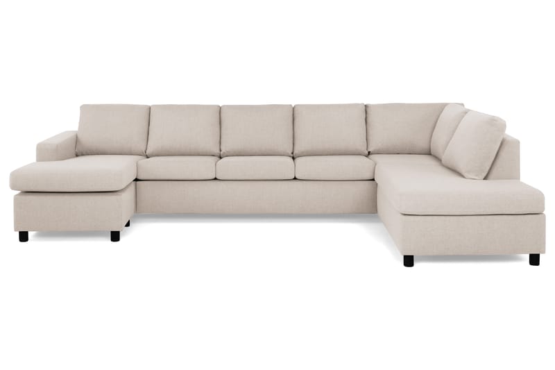Crazy 5-sits Högervänd U-formad X-Large Soffa med Divan och Schäslong i Tyg - Beige - Möbler - Vardagsrum - Soffor - U-soffor