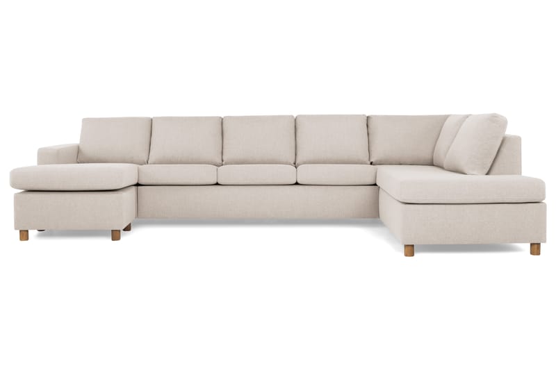 Crazy 5-sits Högervänd U-formad X-Large Soffa med Divan och Schäslong i Tyg - Beige - Möbler - Vardagsrum - Soffor - U-soffor
