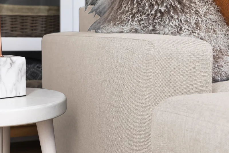 Crazy 5-sits Högervänd U-formad X-Large Soffa med Divan och Schäslong i Tyg - Beige - Möbler - Vardagsrum - Soffor - U-soffor