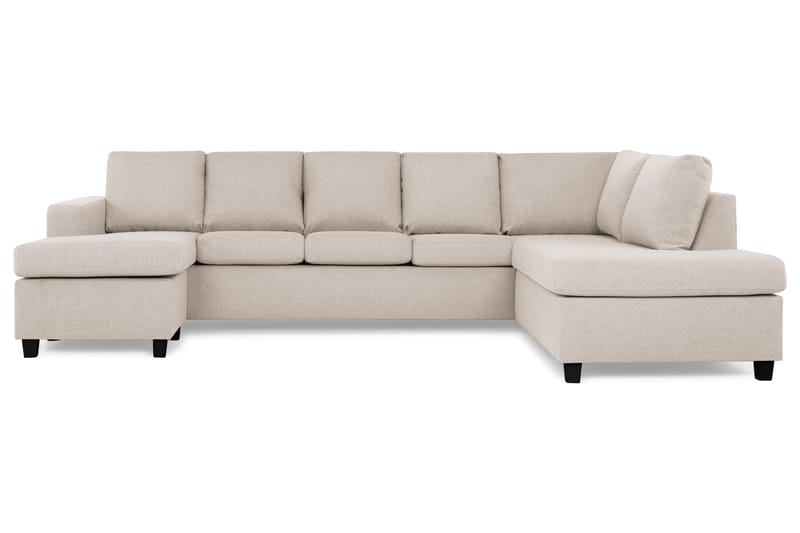 Crazy 5-sits Högervänd U-formad X-Large Soffa med Divan och Schäslong i Tyg - Beige - Möbler - Vardagsrum - Soffor - U-soffor