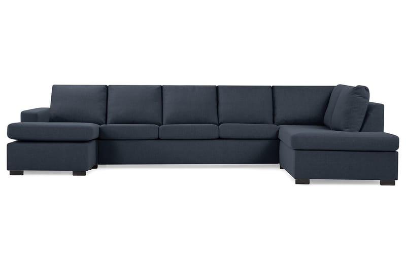 Crazy 5-sits Högervänd U-formad X-Large Soffa med Divan och Schäslong i Tyg - Blå - Möbler - Vardagsrum - Soffor - U-soffor