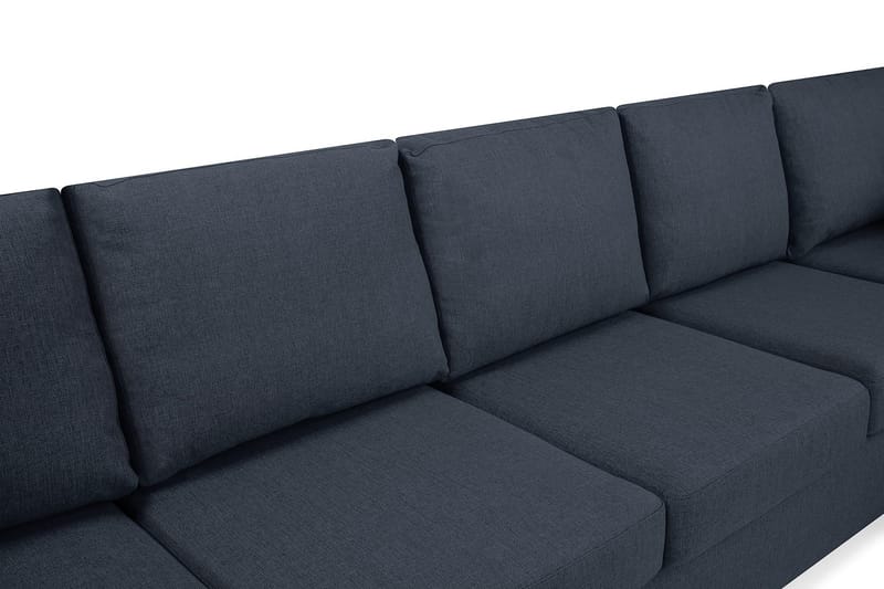 Crazy 5-sits Högervänd U-formad X-Large Soffa med Divan och Schäslong i Tyg - Blå - Möbler - Vardagsrum - Soffor - U-soffor