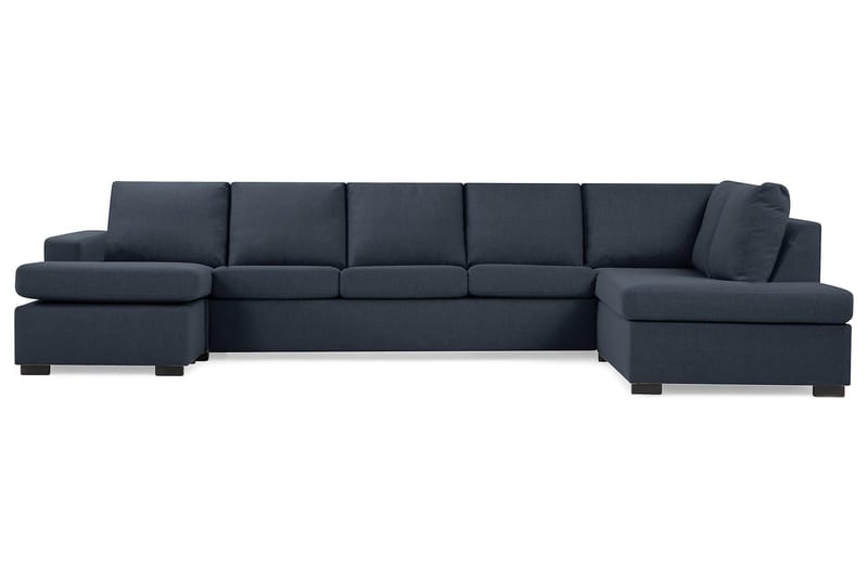 Crazy 5-sits Högervänd U-formad X-Large Soffa med Divan och Schäslong i Tyg - Blå - Möbler - Vardagsrum - Soffor - U-soffor