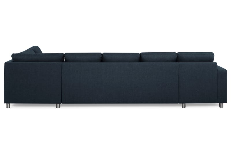 Crazy 5-sits Högervänd U-formad X-Large Soffa med Divan och Schäslong i Tyg - Blå - Möbler - Vardagsrum - Soffor - U-soffor