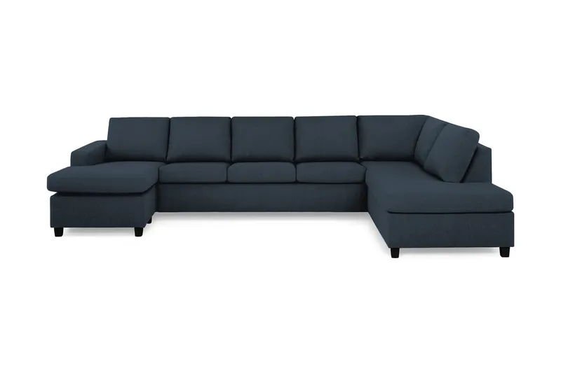 Crazy 5-sits Högervänd U-formad X-Large Soffa med Divan och Schäslong i Tyg - Blå - Möbler - Vardagsrum - Soffor - U-soffor