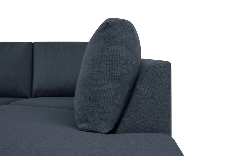 Crazy 5-sits Högervänd U-formad X-Large Soffa med Divan och Schäslong i Tyg - Blå - Möbler - Vardagsrum - Soffor - U-soffor