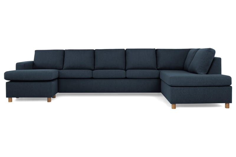 Crazy 5-sits Högervänd U-formad X-Large Soffa med Divan och Schäslong i Tyg - Blå - Möbler - Vardagsrum - Soffor - U-soffor