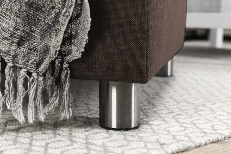 Crazy 5-sits Högervänd U-formad X-Large Soffa med Divan och Schäslong i Tyg - Brun - M öbler - Vardagsrum - Soffor - U-soffor