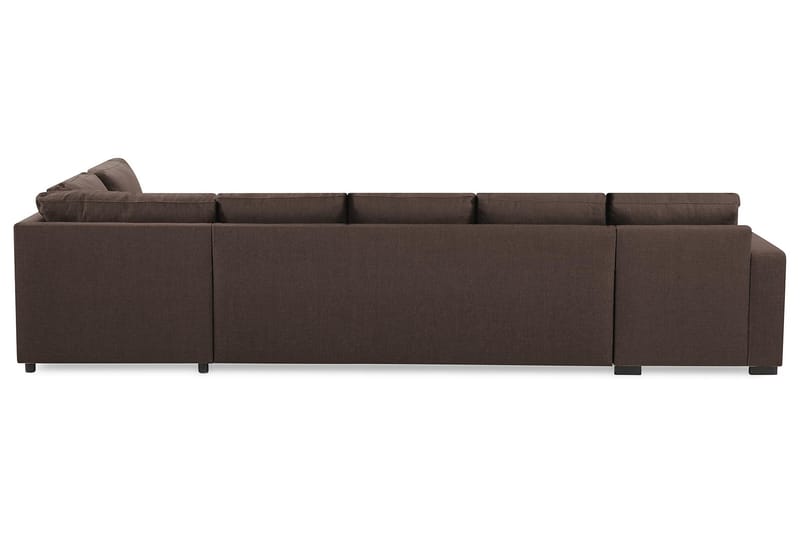 Crazy 5-sits Högervänd U-formad X-Large Soffa med Divan och Schäslong i Tyg - Brun - Möbler - Vardagsrum - Soffor - U-soffor