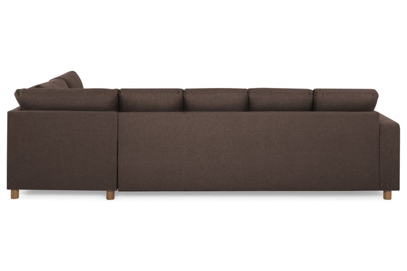 Crazy 5-sits Högervänd U-formad X-Large Soffa med Divan och Schäslong i Tyg - Brun - Möbler - Vardagsrum - Soffor - U-soffor