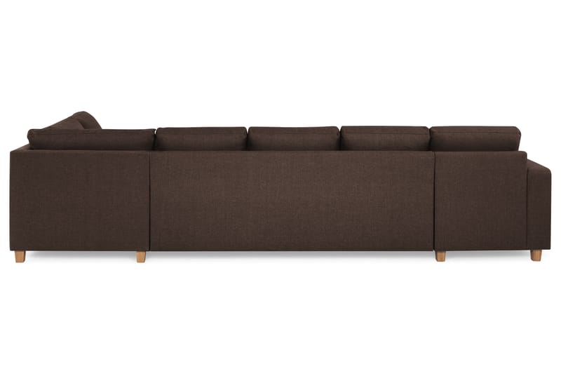 Crazy 5-sits Högervänd U-formad X-Large Soffa med Divan och Schäslong i Tyg - Brun - Möbler - Vardagsrum - Soffor - U-soffor