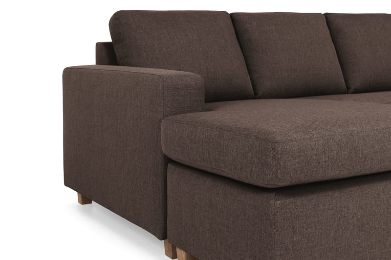 Crazy 5-sits Högervänd U-formad X-Large Soffa med Divan och Schäslong i Tyg - Brun - Möbler - Vardagsrum - Soffor - U-soffor