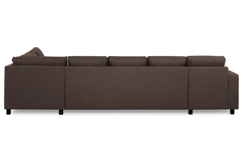 Crazy 5-sits Högervänd U-formad X-Large Soffa med Divan och Schäslong i Tyg - Brun - Möbler - Vardagsrum - Soffor - U-soffor