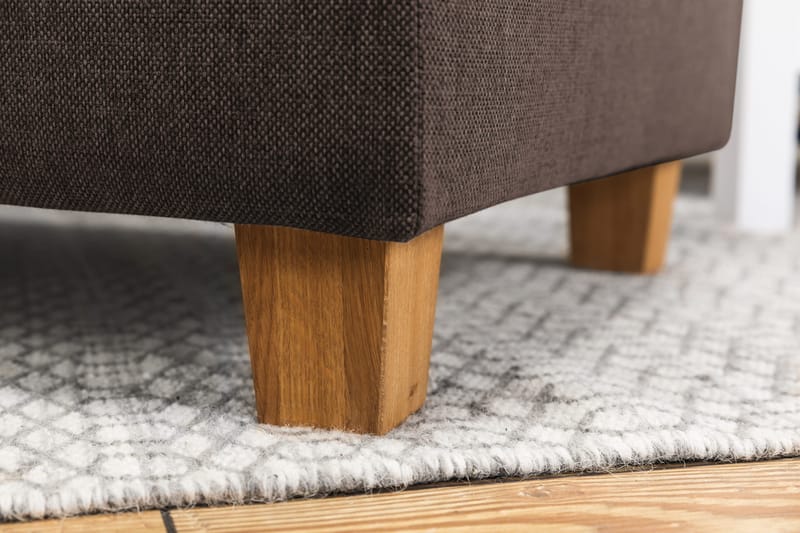 Crazy 5-sits Högervänd U-formad X-Large Soffa med Divan och Schäslong i Tyg - Brun - Möbler - Vardagsrum - Soffor - U-soffor