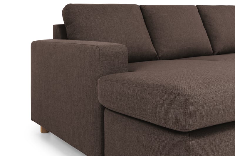 Crazy 5-sits Högervänd U-formad X-Large Soffa med Divan och Schäslong i Tyg - Brun - Möbler - Vardagsrum - Soffor - U-soffor