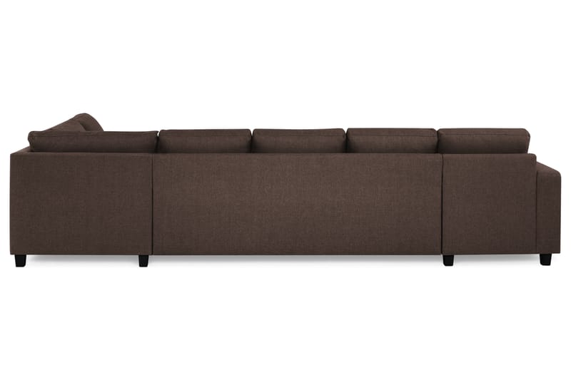 Crazy 5-sits Högervänd U-formad X-Large Soffa med Divan och Schäslong i Tyg - Brun - Möbler - Vardagsrum - Soffor - U-soffor
