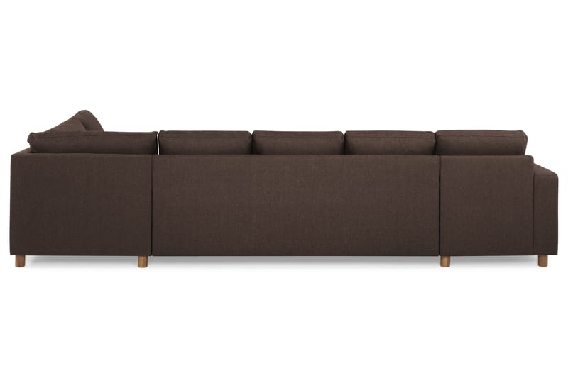 Crazy 5-sits Högervänd U-formad X-Large Soffa med Divan och Schäslong i Tyg - Brun - Möbler - Vardagsrum - Soffor - U-soffor
