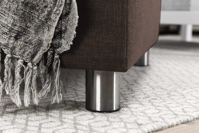 Crazy 5-sits Högervänd U-formad X-Large Soffa med Divan och Schäslong i Tyg - Brun - Möbler - Vardagsrum - Soffor - U-soffor