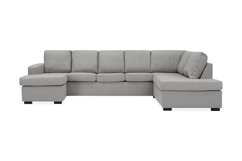 Crazy 5-sits Högervänd U-formad X-Large Soffa med Divan och Schäslong i Tyg - Grå - Möbler - Vardagsrum - Soffor - U-soffor