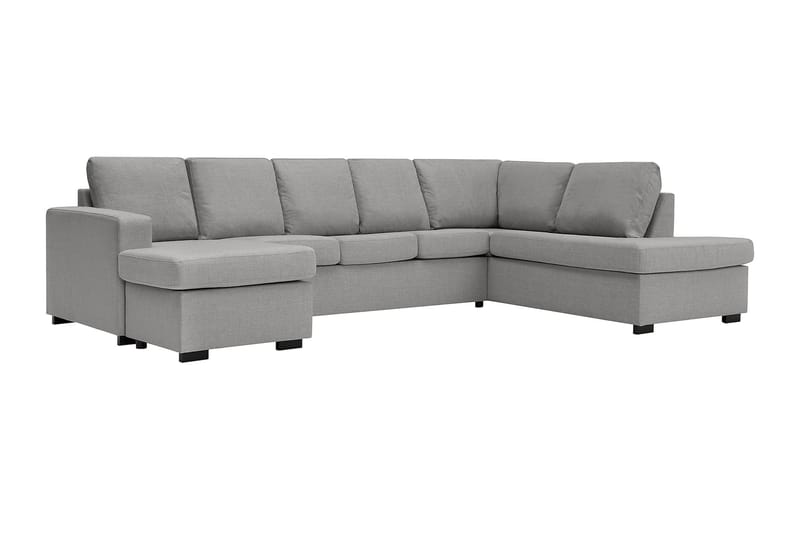Crazy 5-sits Högervänd U-formad X-Large Soffa med Divan och Schäslong i Tyg - Grå - Möbler - Vardagsrum - Soffor - U-soffor