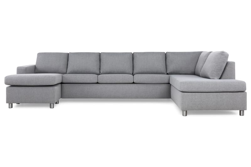 Crazy 5-sits Högervänd U-formad X-Large Soffa med Divan och Schäslong i Tyg - Grå - Möbler - Vardagsrum - Soffor - U-soffor