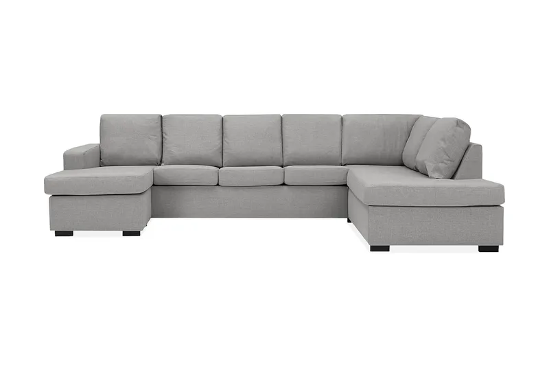 Crazy 5-sits Högervänd U-formad X-Large Soffa med Divan och Schäslong i Tyg - Grå - Möbler - Vardagsrum - Soffor - U-soffor