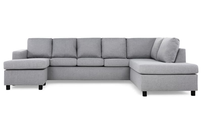 Crazy 5-sits Högervänd U-formad X-Large Soffa med Divan och Schäslong i Tyg - Grå - Möbler - Vardagsrum - Soffor - U-soffor