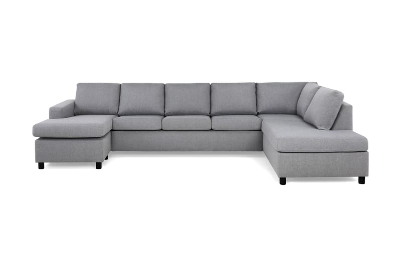 Crazy 5-sits Högervänd U-formad X-Large Soffa med Divan och Schäslong i Tyg - Grå - Möbler - Vardagsrum - Soffor - U-soffor