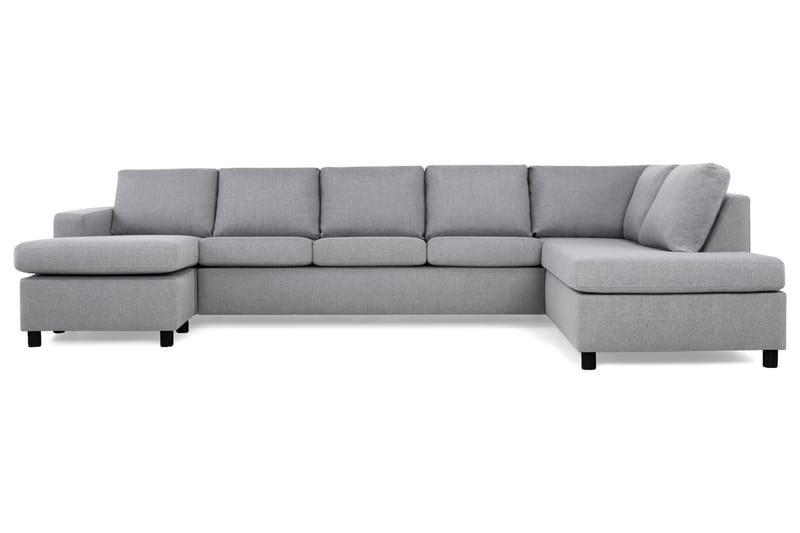 Crazy 5-sits Högervänd U-formad X-Large Soffa med Divan och Schäslong i Tyg - Grå - Möbler - Vardagsrum - Soffor - U-soffor