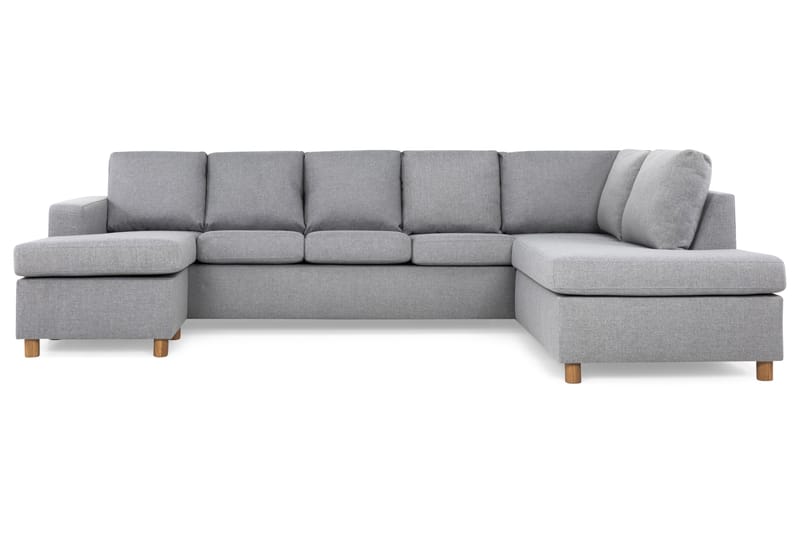 Crazy 5-sits Högervänd U-formad X-Large Soffa med Divan och Schäslong i Tyg - Grå - Möbler - Vardagsrum - Soffor - U-soffor