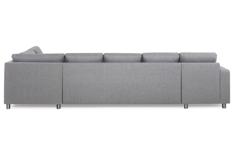 Crazy 5-sits Högervänd U-formad X-Large Soffa med Divan och Schäslong i Tyg - Grå - Möbler - Vardagsrum - Soffor - U-soffor