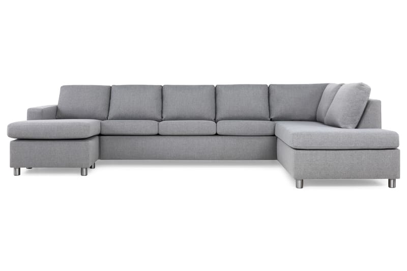 Crazy 5-sits Högervänd U-formad X-Large Soffa med Divan och Schäslong i Tyg - Grå - Möbler - Vardagsrum - Soffor - U-soffor
