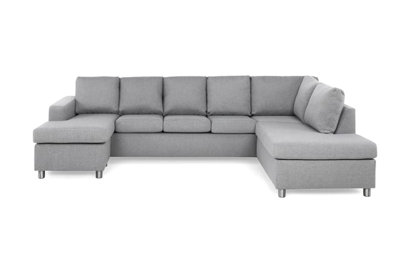Crazy 5-sits Högervänd U-formad X-Large Soffa med Divan och Schäslong i Tyg - Grå - Möbler - Vardagsrum - Soffor - U-soffor