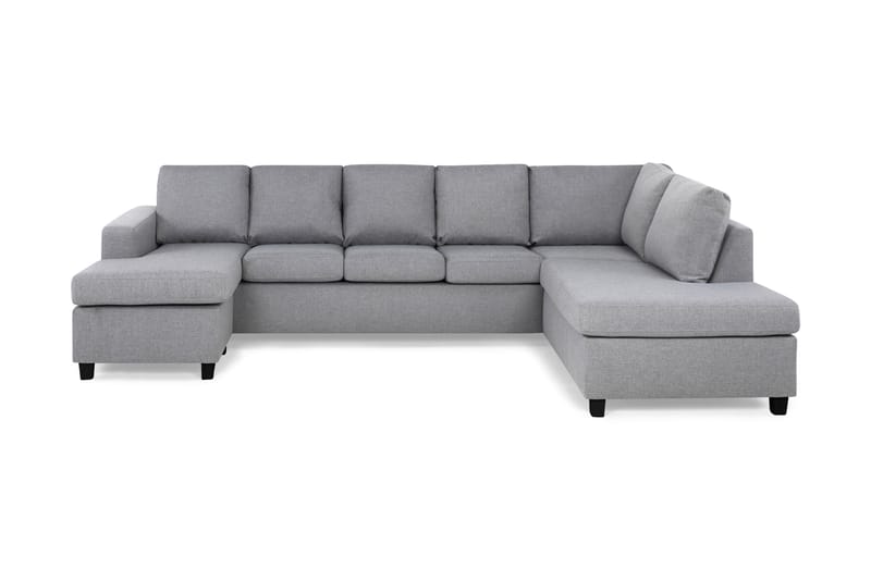 Crazy 5-sits Högervänd U-formad X-Large Soffa med Divan och Schäslong i Tyg - Grå - Möbler - Vardagsrum - Soffor - U-soffor