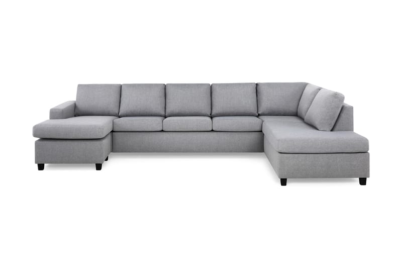 Crazy 5-sits Högervänd U-formad X-Large Soffa med Divan och Schäslong i Tyg - Grå - Möbler - Vardagsrum - Soffor - U-soffor