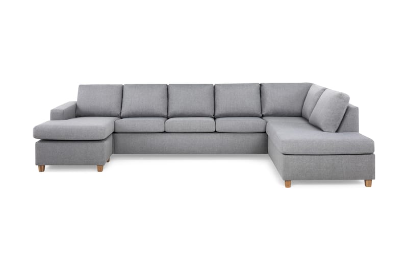 Crazy 5-sits Högervänd U-formad X-Large Soffa med Divan och Schäslong i Tyg - Grå - Möbler - Vardagsrum - Soffor - U-soffor