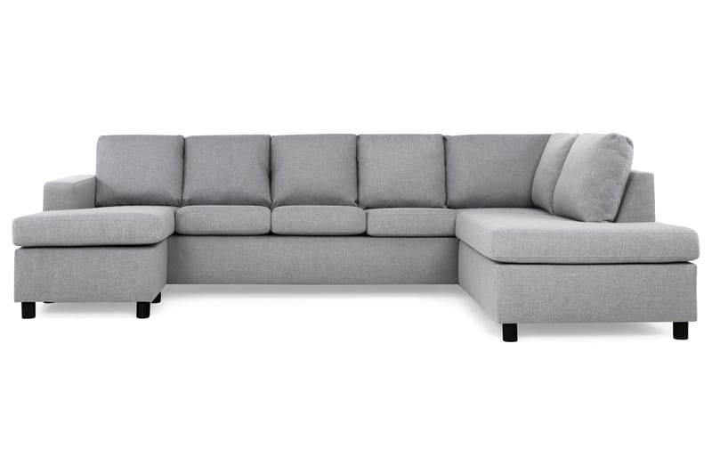 Crazy 5-sits Högervänd U-formad X-Large Soffa med Divan och Schäslong i Tyg - Grå - Möbler - Vardagsrum - Soffor - U-soffor