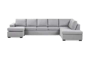 Crazy 5-sits Högervänd U-formad X-Large Soffa med Divan och Schäslong i Tyg