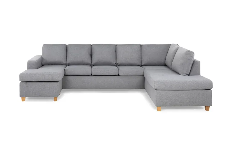 Crazy 5-sits Högervänd U-formad X-Large Soffa med Divan och Schäslong i Tyg - Grå - Möbler - Vardagsrum - Soffor - U-soffor