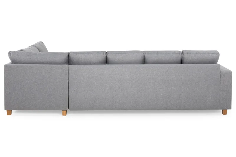 Crazy 5-sits Högervänd U-formad X-Large Soffa med Divan och Schäslong i Tyg - Grå - Möbler - Vardagsrum - Soffor - U-soffor